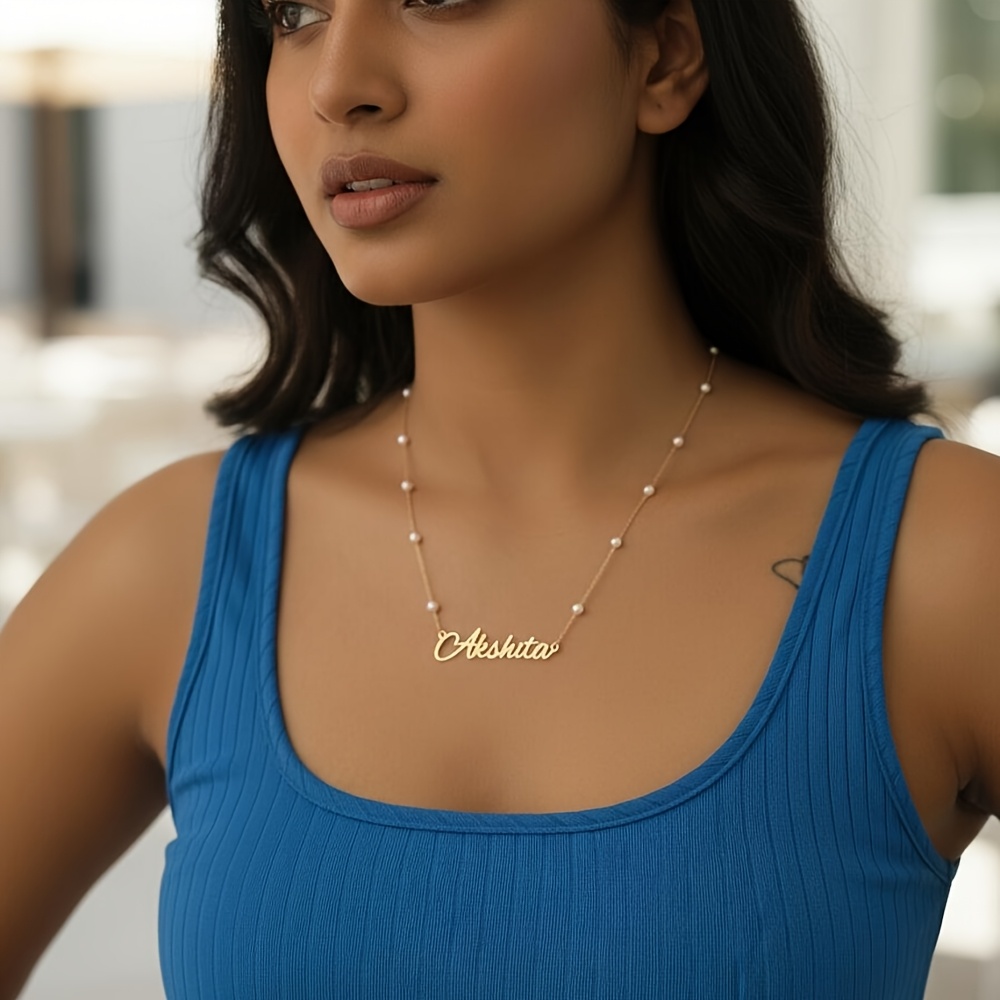 Women's Custom Golden Creative Special Name Necklace